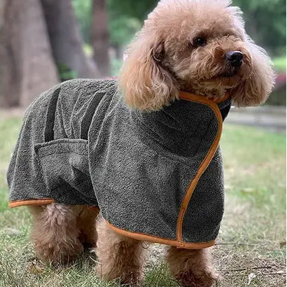 2-in-1 Absorbent Dog Bathrobe & Towel