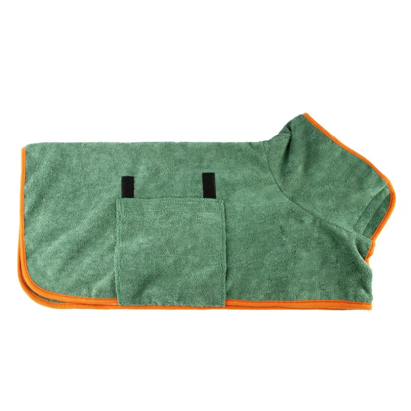 2-in-1 Absorbent Dog Bathrobe & Towel