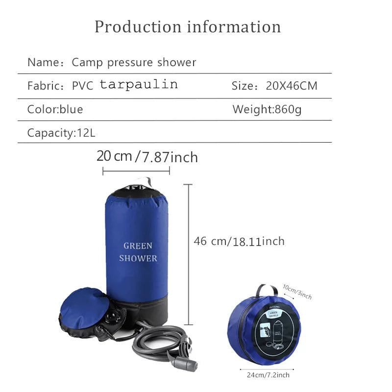 11L Portable Outdoor Pressure Shower