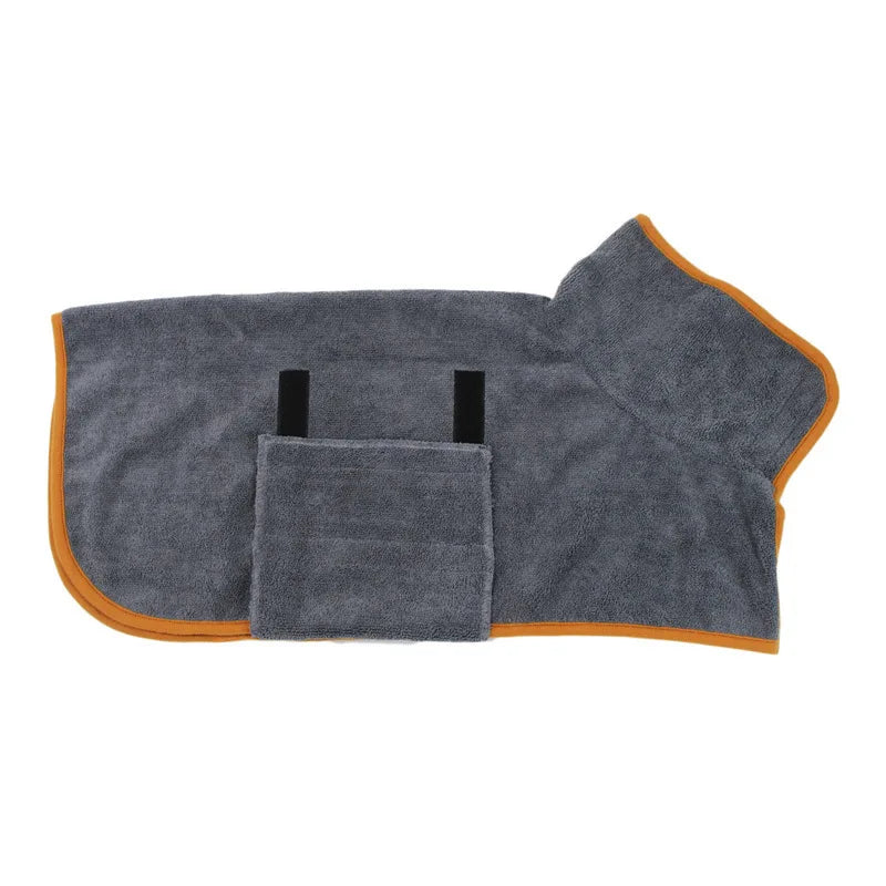 2-in-1 Absorbent Dog Bathrobe & Towel
